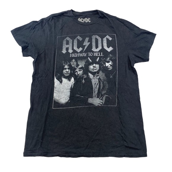 AC/DC Highway To Hell Graphic Tee Thrifted Vintage Style Size M - Picture 1 of 10